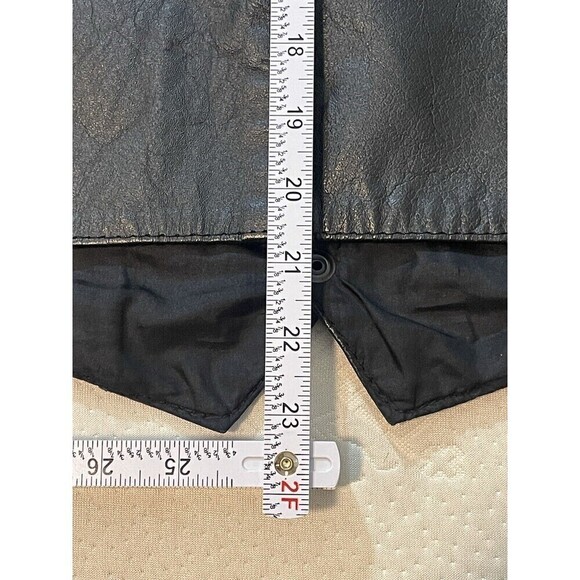 UNIK Leather Apparel Men’s Black Sleeveless Biker Motorcycle Vest Size 38 - Picture 8 of 9